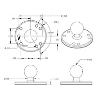 RAM Round Plate with Ball