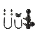 Motorcycle Combination Base for Handlebar or Brake/Clutch Reservoir with Two 1" Balls