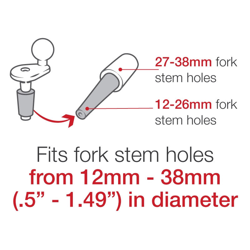 Fork Stem 1" Ball Base
