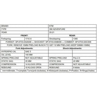 Ressorts Progressifs de Fourche - KTM Adventure 390 à partir de 2020