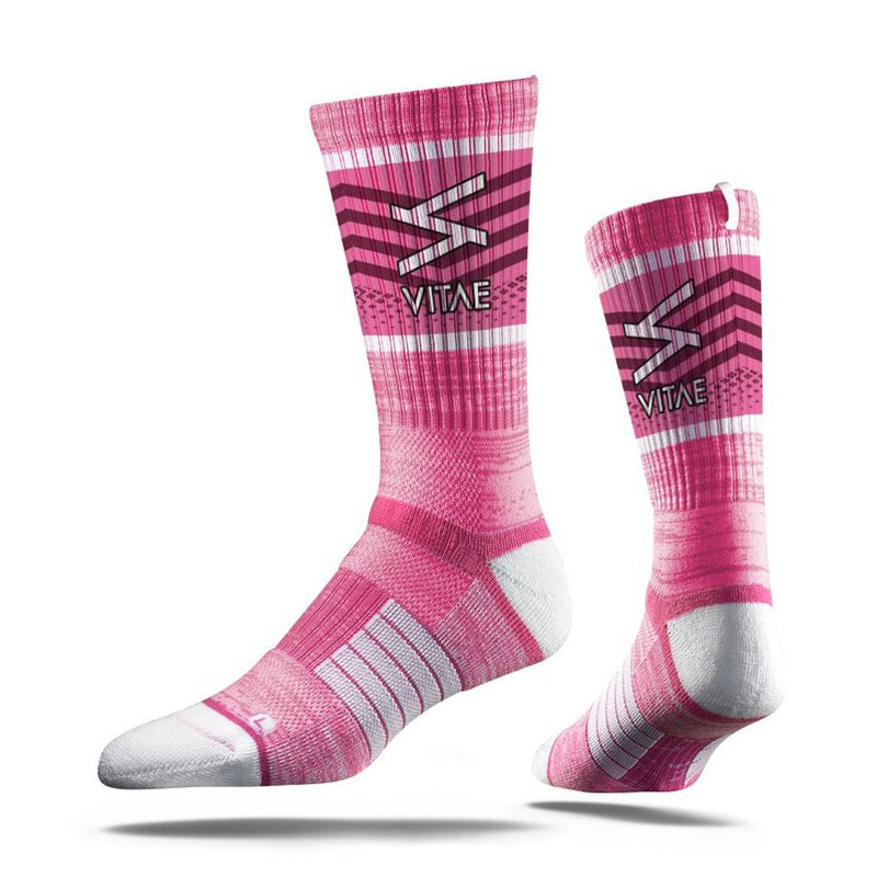 Strapped Fit Pink Adult Socks