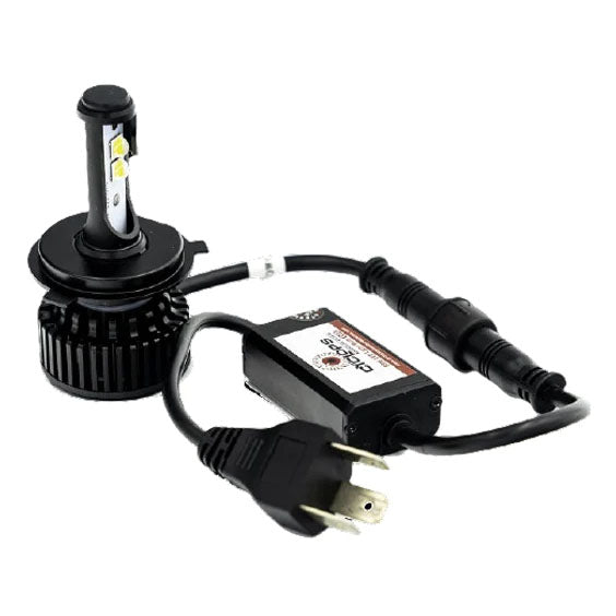 H4 Ultra LED Headlight Bulb Kit with Rectifier - AC Powered Bikes