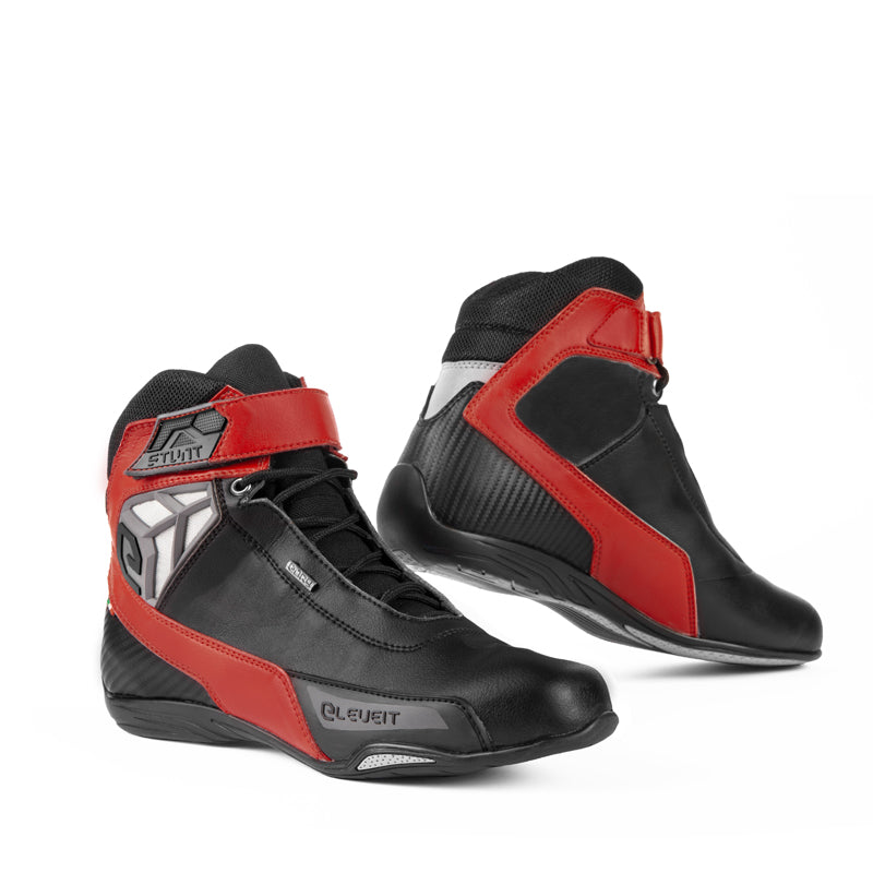 Bottes Touring Sport Hommes Noir/Rouge Stunt WP